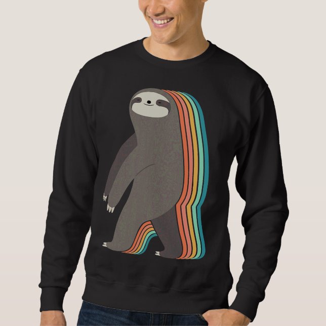Comic Sleepwalker Sloth Nap Sloth Lazy Sweatshirt (Front)