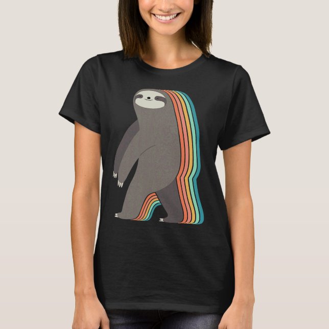 Comic Sleepwalker Sloth Nap Sloth Lazy T-Shirt (Front)