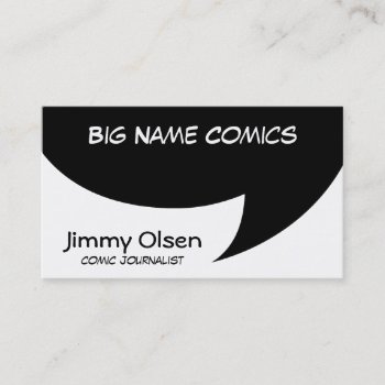 Comic Speech Bubble Business Card by TerryBain at Zazzle