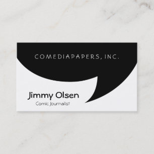 Comic Speech Bubble Business Card