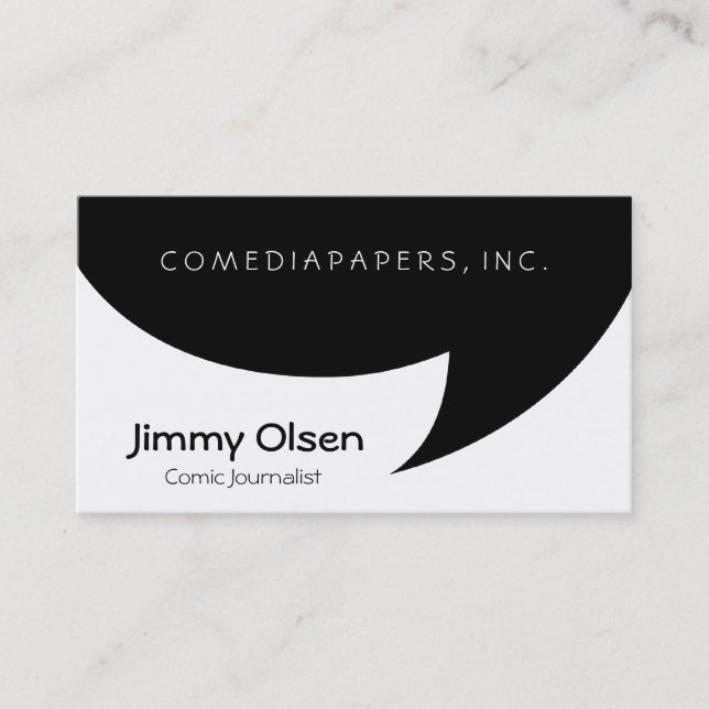 Comic Speech Bubble Business Card (Front)