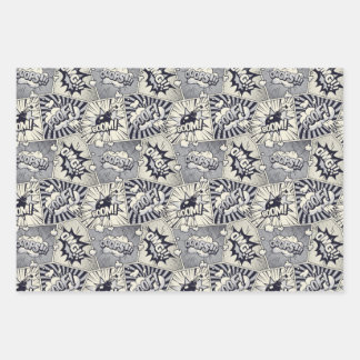 Comic Speech Bubbles Pop Art Wrapping Paper Sheets