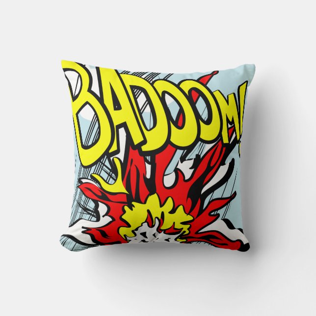 Comic-strip cushion – badoom! (Front)