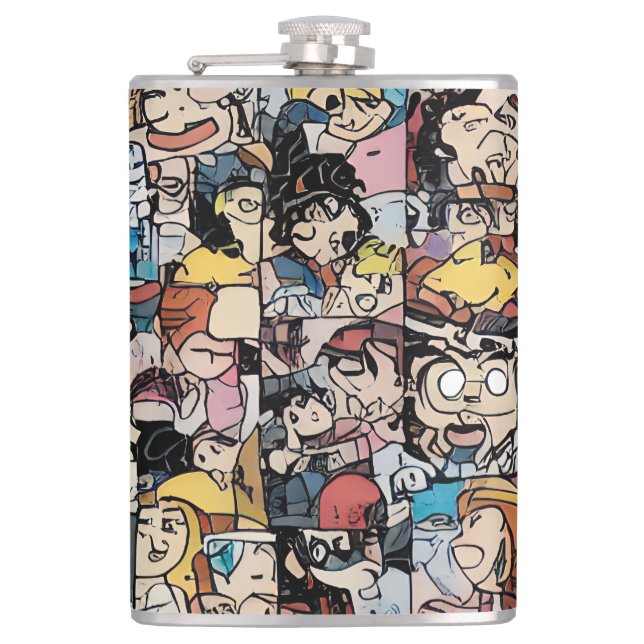 Comic Strip Flask (Front)