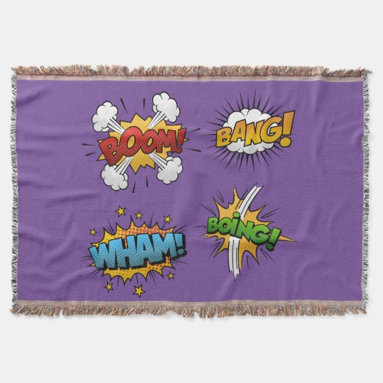 comic strip sherpa blanket