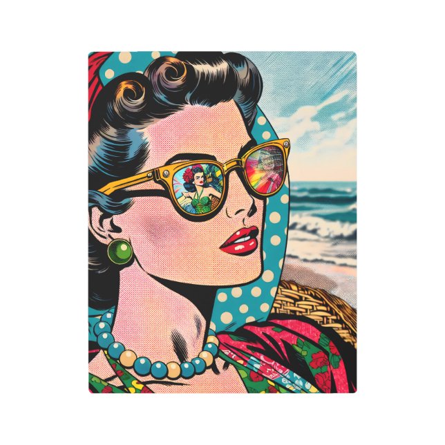 Comic Style Art | Woman Watching Hula Dancer (Front)