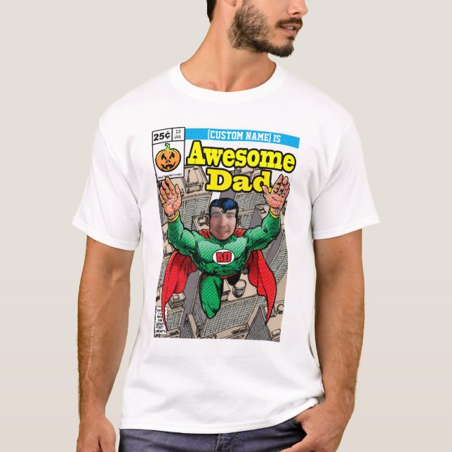 Comic style customizable Superhero T-Shirt (Front)
