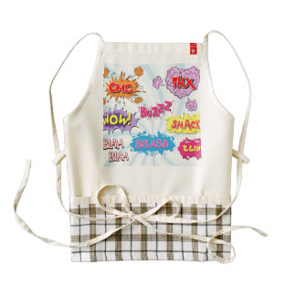 Comic Style Girly Super Hero Design Zazzle HEART Apron