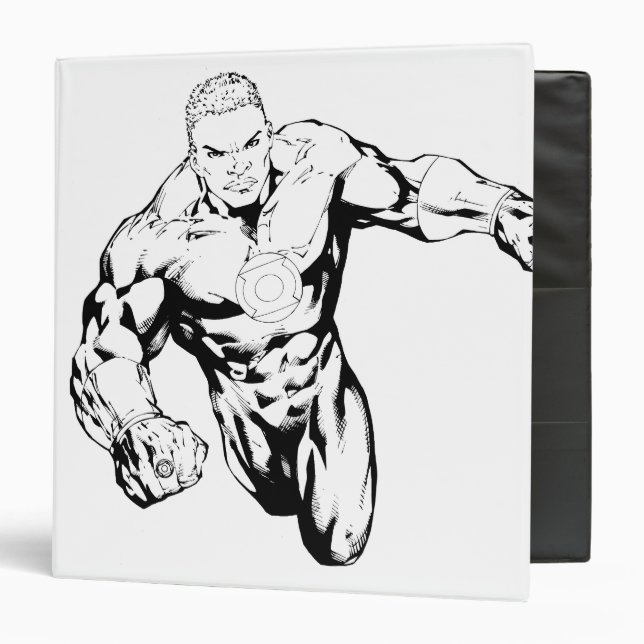 Comic Style - Green Lantern, Black and White Binder (Front/Inside)