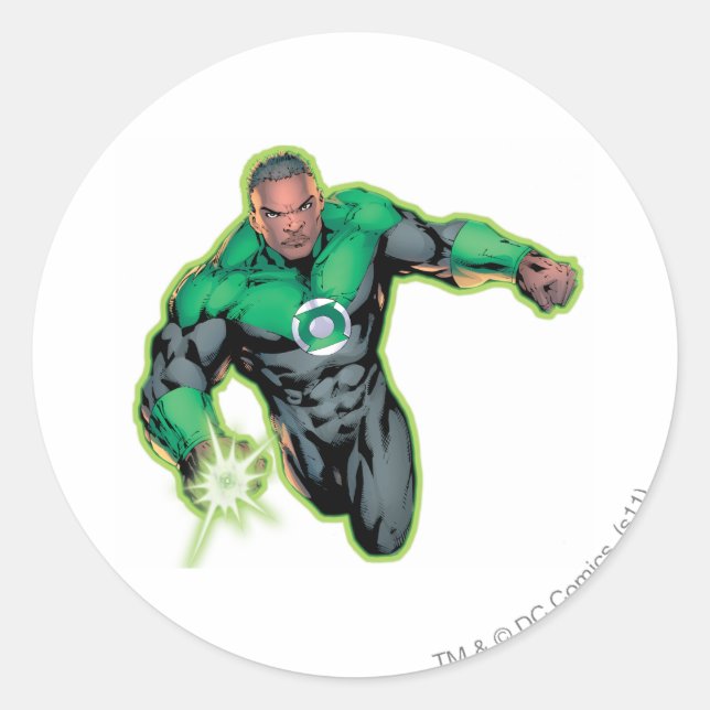 Comic Style - Green Lantern Classic Round Sticker (Front)