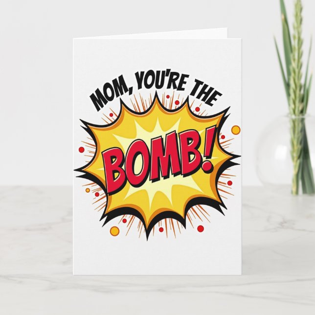 Comic Style Mothers Day Blast Card (Front)