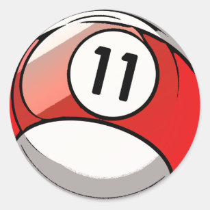 Number 11 Baseball Classic Round Sticker | Zazzle