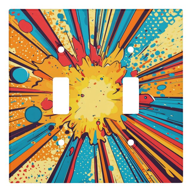 Comic Style Pop Art Explosion (11) Light Switch Cover (Front)