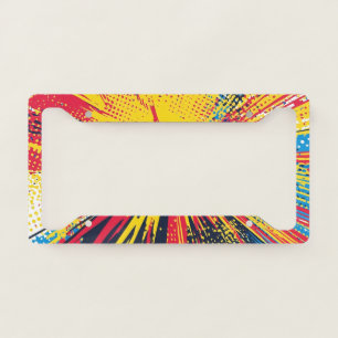 Comic Style Pop Art Explosion (3) License Plate Frame