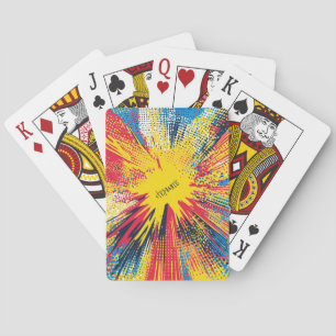 Comic Style Pop Art Explosion (3) Poker Cards