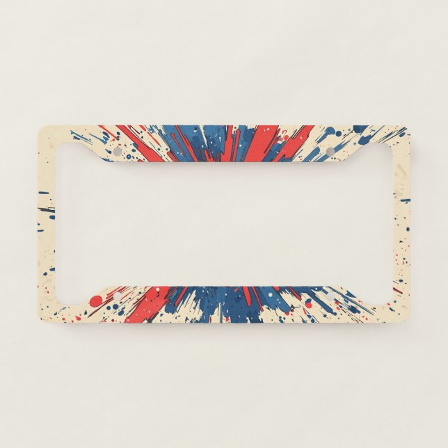 Comic Style Pop Art Explosion (5) License Plate Frame (Front)