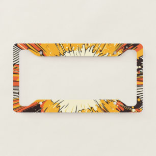 Comic Style Pop Art Explosion (6) License Plate Frame