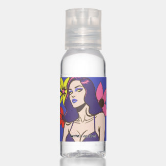 Comic style pretty woman Travel Bottle Set Hand Sanitizer