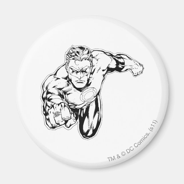 Comic Style - Ring in front, Black and White Magnet (Front)