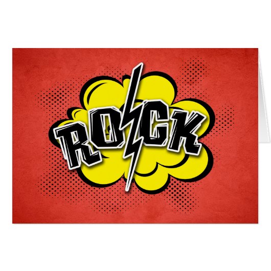 Comic style rock illustration (Front Horizontal)