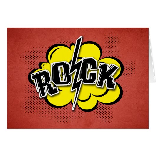 Comic style rock illustration cards (Front Horizontal)
