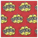 Comic style rock illustration fabric
