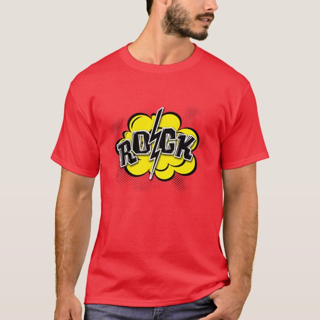 Comic style rock illustration T-Shirt (Front)