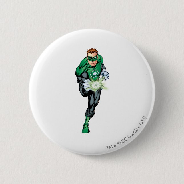 Comic Style - Running Pinback Button (Front)