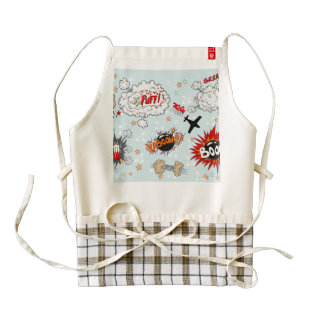 Comic Style Super Hero Design Zazzle HEART Apron