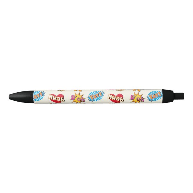 Comic Style Super Hero Girly Design Pen (Front)