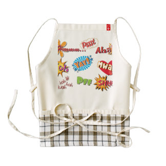 Comic Style Super Hero Girly Design Zazzle HEART Apron
