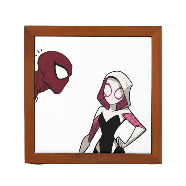 Comic Style Superhero Desk Organizer (Front)