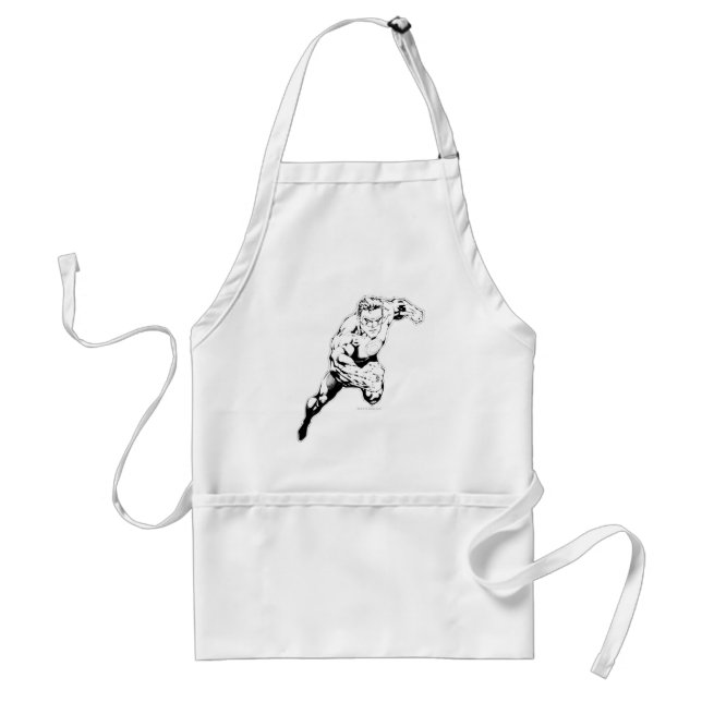 Comic Style - Swift Jump, Black and White Adult Apron (Front)