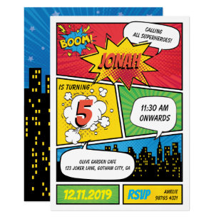 Superhero Birthday Invitations Zazzle