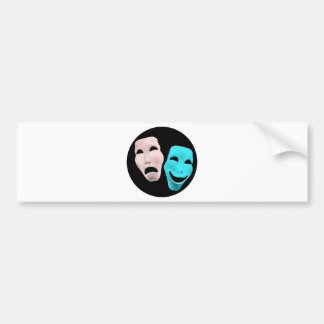 Comic Theater Masks Bumper Sticker