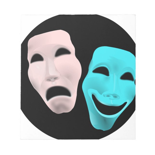 Comic Theater Masks Notepad (Front)