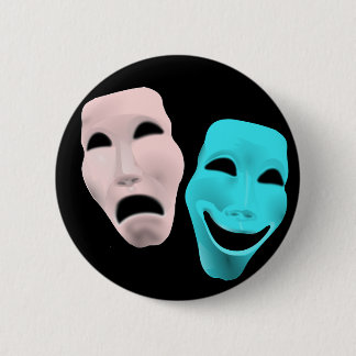 Comic Theater Masks Pinback Button