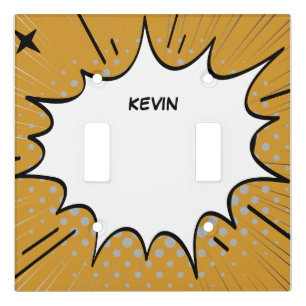 Comic Theme Baby Nursery Light Switch Cover
