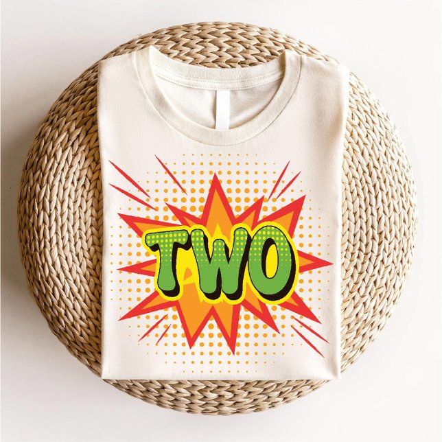 Comic Theme Kids 2nd Birthday Unique Retro Toddler Baby T-Shirt (Comic Theme Kids 2nd Birthday Unique Retro Toddler Baby T-Shirt)