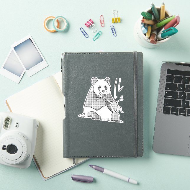 Comic tone Panda Sticker (iPad Cover)
