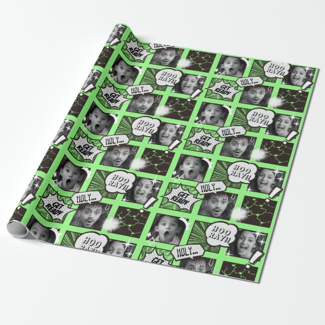 Comic Version Your Face Wrapping paper (Unrolled)