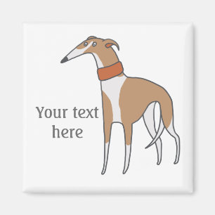 Comic Whippet Dog Customizable Magnet
