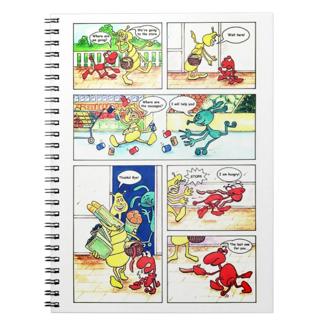 Comic with fantasy figures notebook (Front)