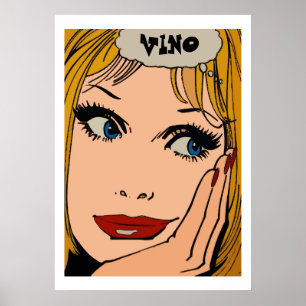 Comic Woman Face, edit Poster