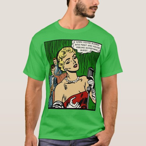 Comic Woman Sings Her Heart Out 1 T_Shirt