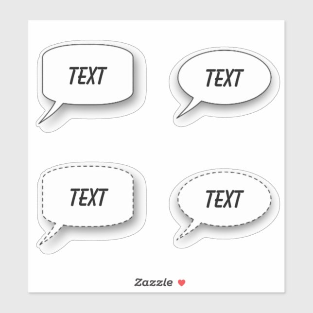 Comic word cloud word bubble pop art sticker (Sheet)