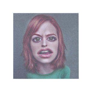 COMICAL BIG LIPS WOMAN ART GALLERY WRAP 12X12