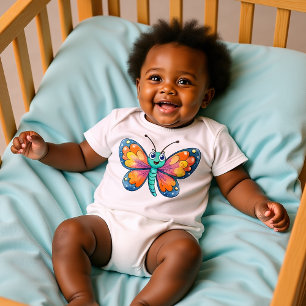 Comical Butterfly Baby Bodysuit