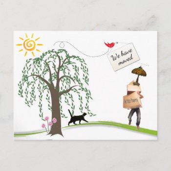 Comical Change Of Address Postcards by Siberianmom at Zazzle