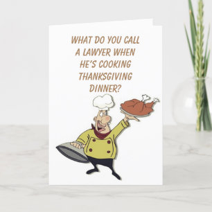 COMICAL CHEF SAYS *HAPPY THANKSGIVING* HOLIDAY CAR
